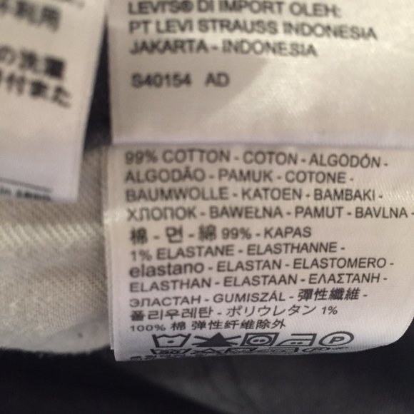 LEVIS Men's 514 Straight Leg Jeans W34 L30 - Charcoal - Picture 8 of 10